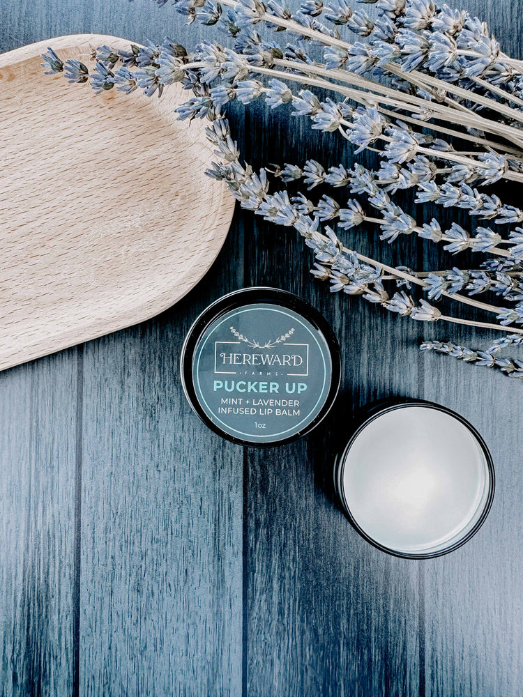 
                  
                    Pucker Up Lavender+ Mint Lip Balm
                  
                