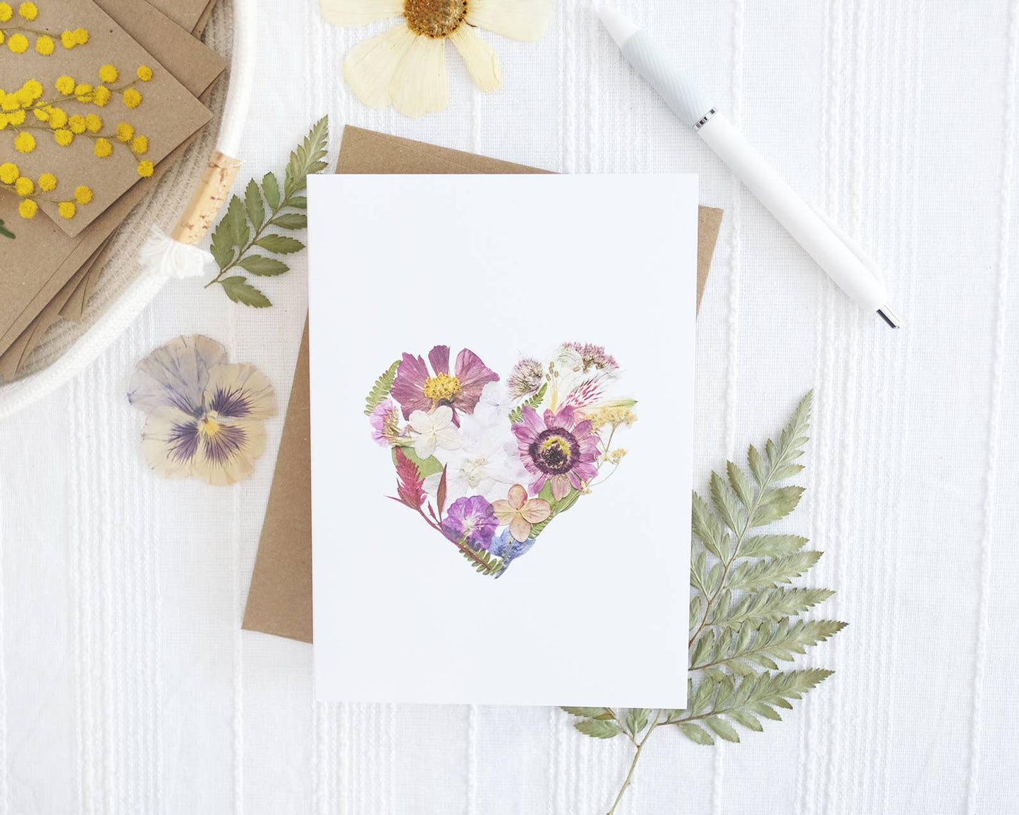
                  
                    Flower Heart Greeting Card
                  
                