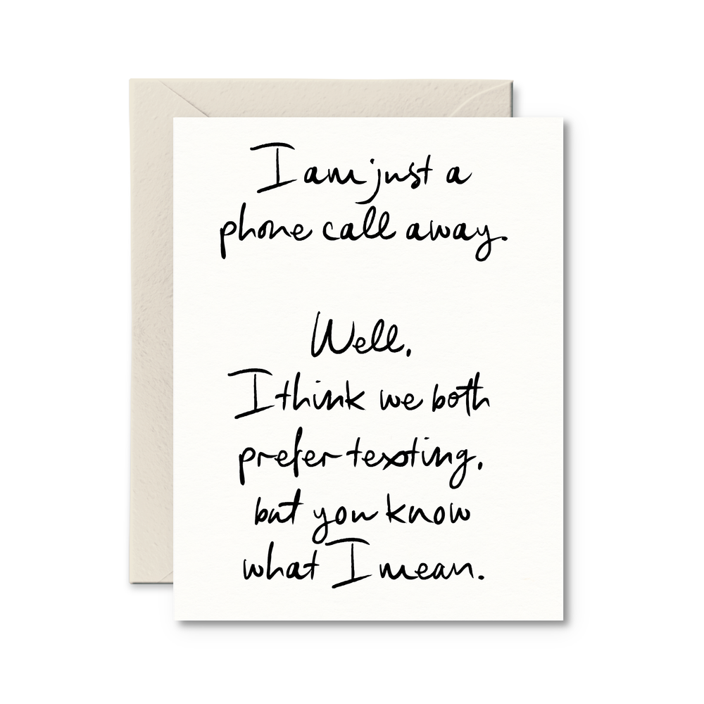Just a Phone Call Away Card