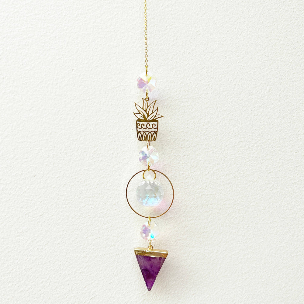 Green Thumb Suncatcher: Amethyst