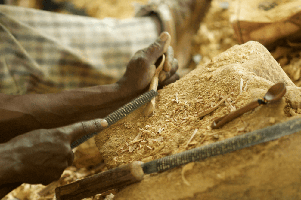 
                  
                    Hand-carved Beaded Tea Spoon
                  
                