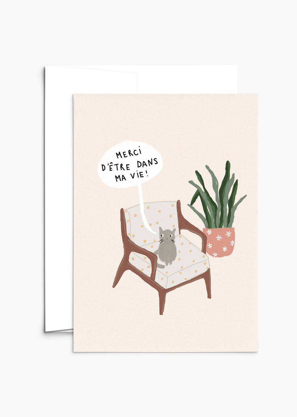 Thank you for being in my life Greeting Card (french)