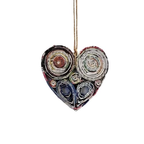 Heart Ornament - Recycled Paper